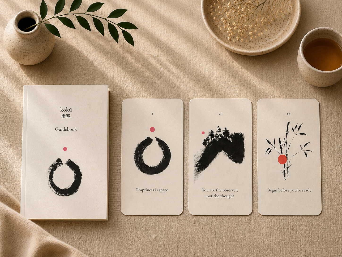 Kokū Meditations Card Deck - 54 Sumi-e Meditation Cards